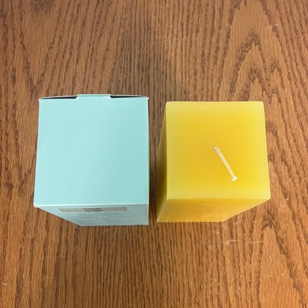 PartyLite Yuzu & Lime 3x9 Square Pillar New in box - Picture 2 of 4